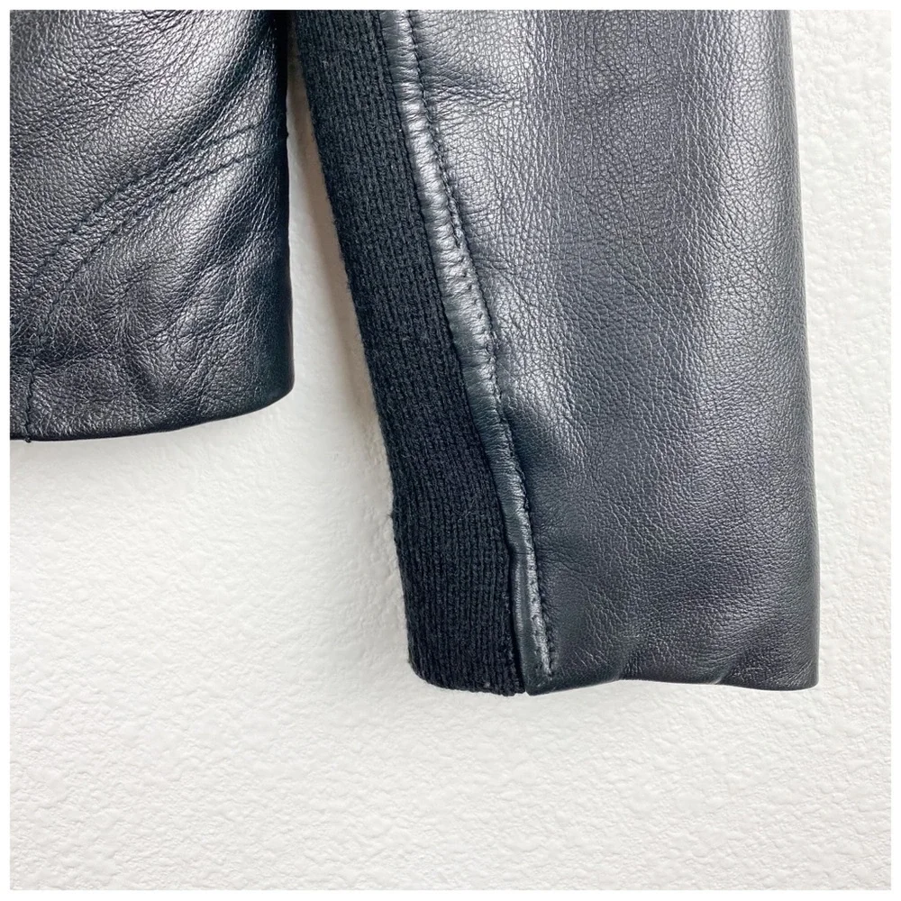 Whetblu Black Asymmetric Zip Leather Jacket Size Medium‎ - Picture 8 of 11